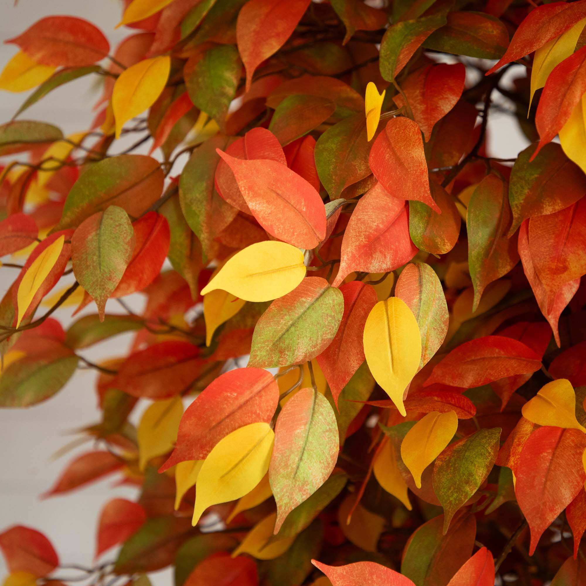 9ft. Potted Artificial Autumn Ficus Tree